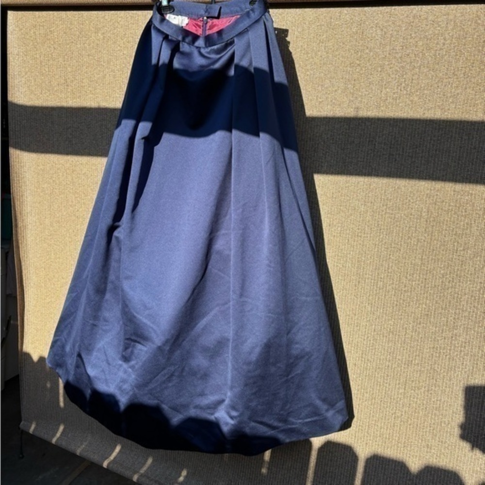 NWT Women’s Black Tie Oleg Cassini Navy A Line Evening Skirt